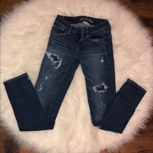 American Eagle distressed skinny jeans